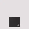 Prada Triangle Logo Saffiano Leather Wallet In Black