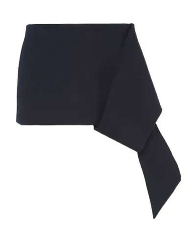PRADA PRADA ASYMMETRIC-HEM ZIP-UP MINI SKIRT