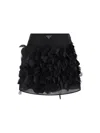 Prada Mini Skirt In Nero