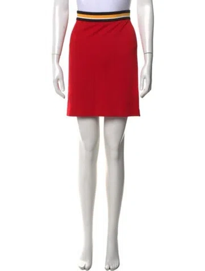 Pre-owned Prada Mini Skirt In Red