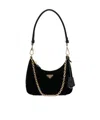 Prada Re-edition 1995 Chaîne Re-nylon Mini-bag In Black