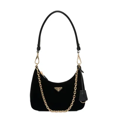 Prada Re-edition 1995 Chaîne Re-nylon Mini-bag In Black