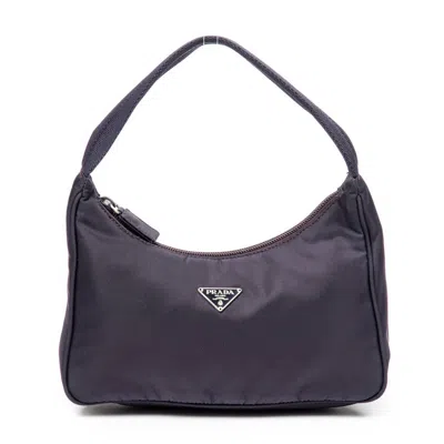 Prada Mini Zip Hobo In Blue