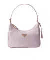 Prada Mini Re-nylon And Leather Re-edition 2005 Shoulder Bag In Purple