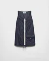 Prada Women Navy Blue Re-nylon Mini Dress