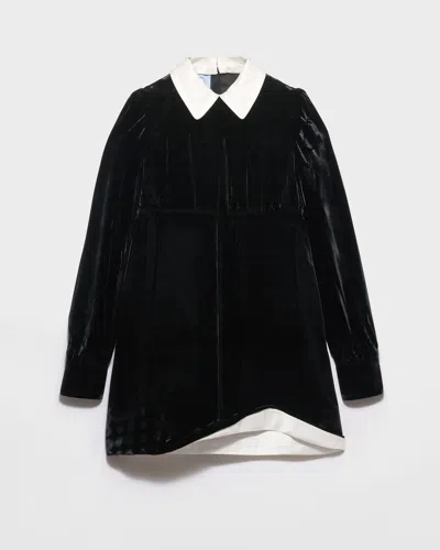 Prada Minikleid Aus Samt In Black