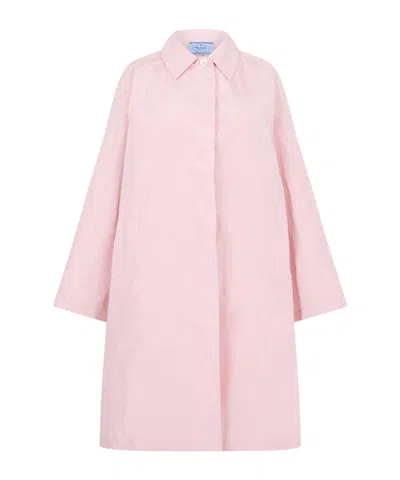 Prada Minimalist Trench Coat In Pink
