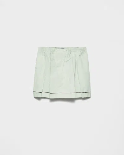Prada Cotton Miniskirt In White