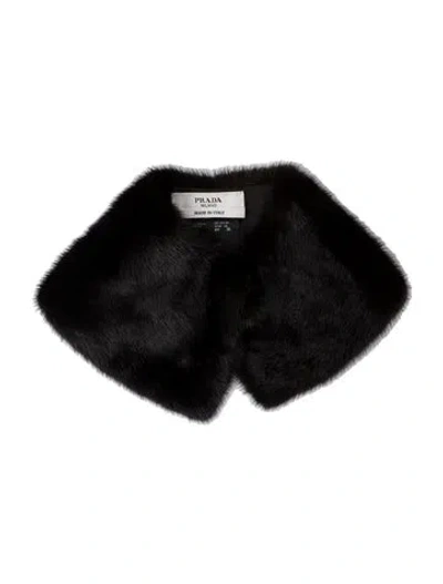 Pre-owned Prada Mink Bandana In Black