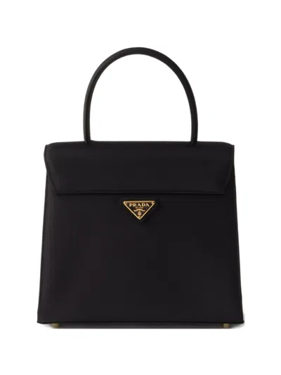 Prada Minuit Satin Mini Bag In Black