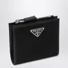 Prada Fabric Bi-fold Wallet With Clean Lines