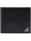 Prada Triangle Logo Saffiano Leather Wallet In Black