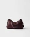 Prada Aimée Medium Leather Shoulder Bag In Burgundy
