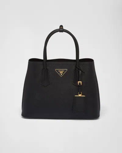 PRADA MITTELGROSSE PRADA DOUBLE TASCHE AUS SAFFIANO-LEDER