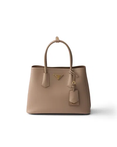 PRADA MITTELGROSSE PRADA DOUBLE TASCHE AUS SAFFIANO-LEDER