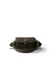 Prada Explore Medium Re-nylon Shoulder Bag With Flap In Green