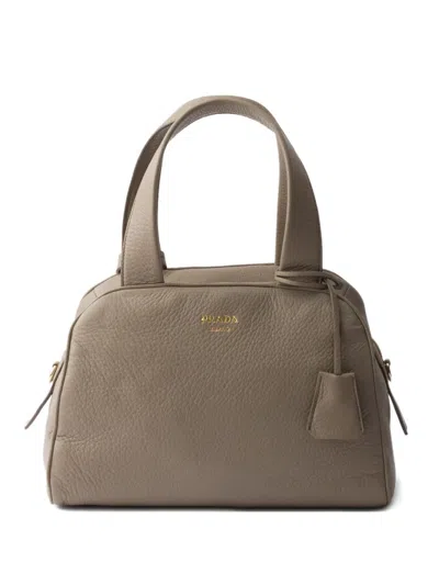 Prada Mittelgrosser Shopper In Gray