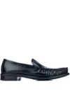 Prada Polished Leather Flat Shoes