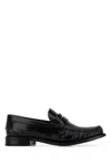Prada Black Calf Leather Bos Taurus Slip-on Loafers