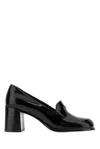 Prada 65mm Mocassini Leather Loafer Pumps In Black