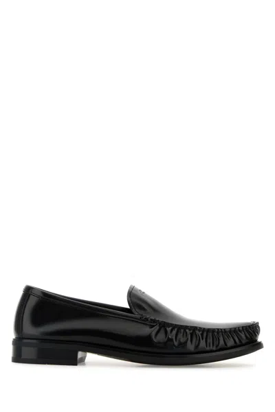 Prada Mocassini In Pelle Nera Uomo