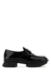 Prada Brushed Leather Squared-toe Loafers In Black