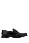 Prada 20mm Brushed-leather Band Loafers In Black