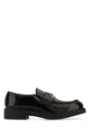 Prada Dark Brown Leather Chocolate Loafers In Brown