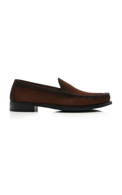 Prada Loafers With A Vintage-effect In Suede Leather In Animal Print