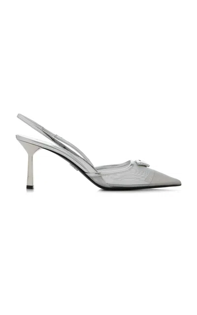 PRADA PRADA MESH SLINGBACK PUMPS