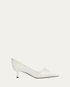 Prada Modellerie Spiked Leather Pumps In Abete