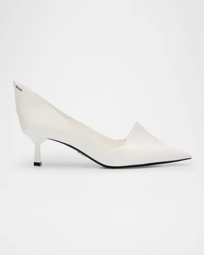 Prada Modellerie Spiked Leather Pumps In Abete
