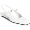 Prada Modellerie Square Toe Slingback In Bianco