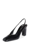 Prada Modellerie Square Toe Slingback Pump In Nero