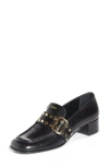 Prada Modellerie Stud Loafer Pump In Nero
