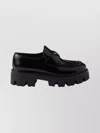 Prada Modern Loafers With Chunky Sole Design In Black