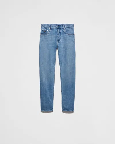 Prada Jeans Aus Denim Mit Tief Angesetztem Bund In Blue