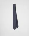 Prada Mohair And Silk Tie In Aviation Blue