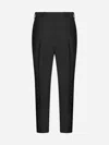 Prada Mohair And Wool Trousers In Nero