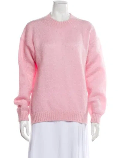Pre-owned Prada Mohair Crew Neck Sweater In Pink