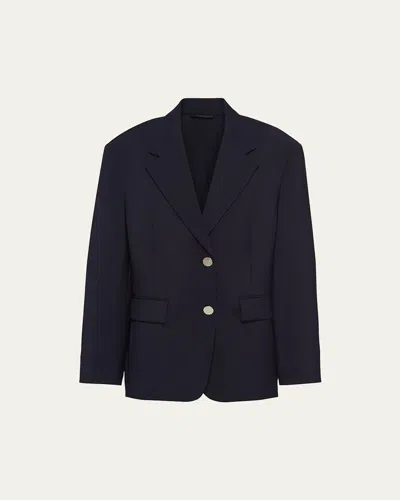 Prada Women's Midnight Wool Blend Blazer In Blue