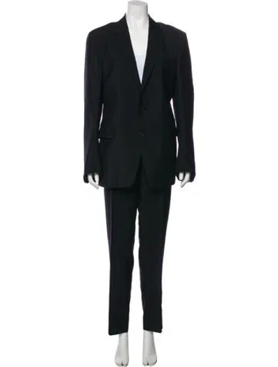 Pre-owned Prada Mohair Pantsuit In Blue