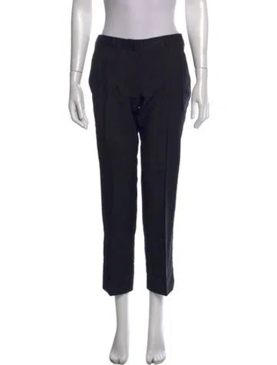Pre-owned Prada Mohair Straight Leg Pants In Brown