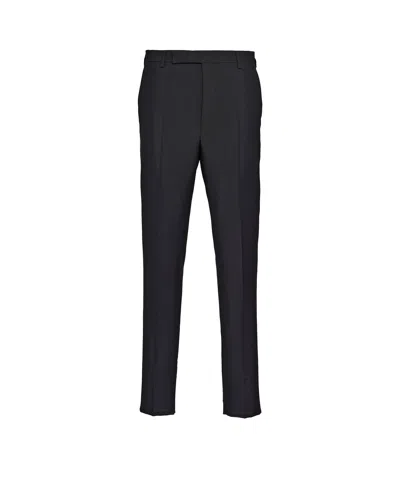 Prada Mohair Trousers For Men In Black