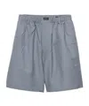 Prada Mohair Wool Bermudas In Gray