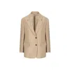Prada Single-breasted Wool Blazer In Brown