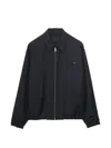 Prada Jacket Long Sleeves Point Collar Elasticated Hem In Black