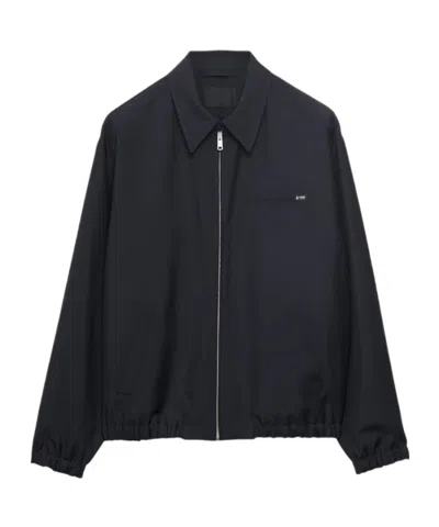 Prada Mohair Wool Blouson Jacket In Black