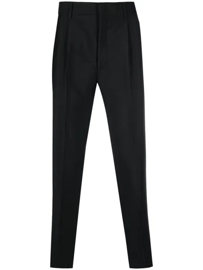 Prada Mohair-wool Tailored Trousers In Black