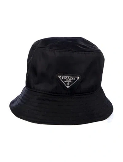 Pre-owned Prada Monochrome Bucket Hat In Black